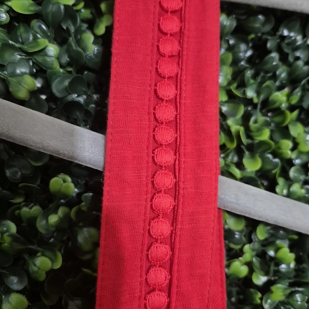 J. Crew Vibrant Red Tank Top with Fringe